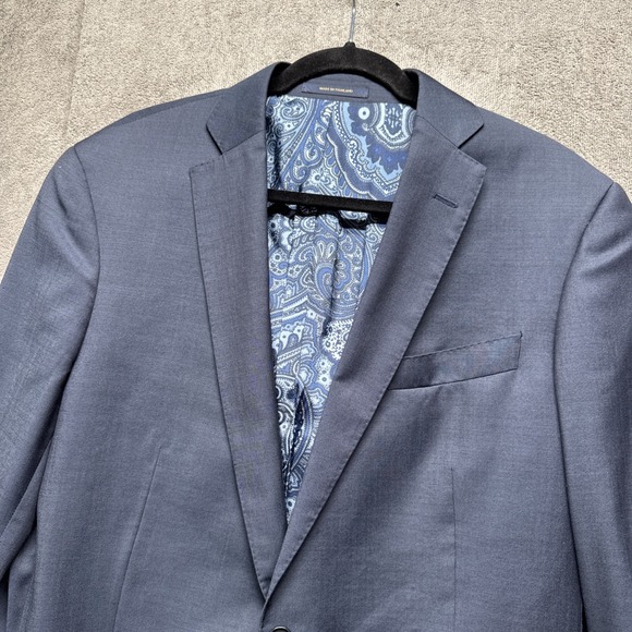 J Hilburn Sport Coat Mens 40R Blue Blazer Wool 2 Button Double Vent Grad Wedding